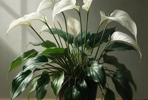 Чтобы спатифиллум расцвел и его листья стали больше, добавьте 1 мл удобрения в горшок