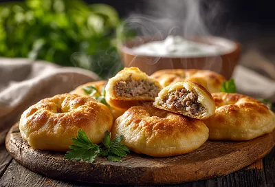 Беляши с мясом на дрожжевом тесте – сочные, пышные, хрустящие за 2 часа