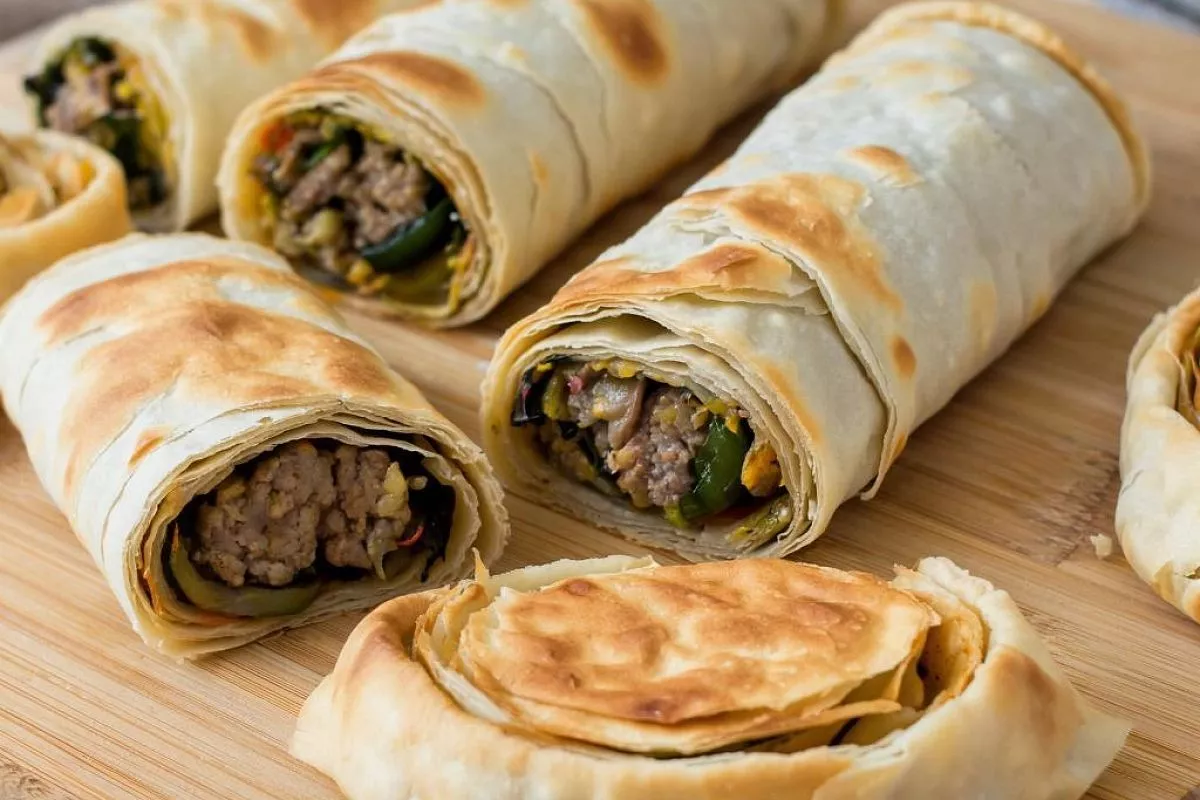 Быстрый пирог из лаваша. Хрустящая корочка и нежная начинка 