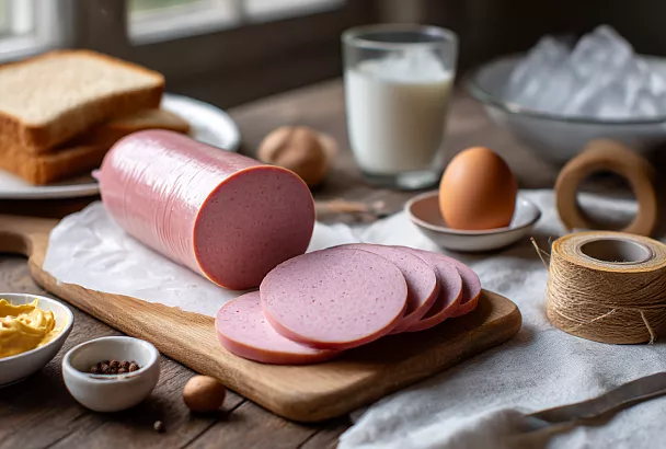 Измельчаю мясо в фарш, добавляю ледяное молоко и через пару часов на столе домашняя докторская колбаса