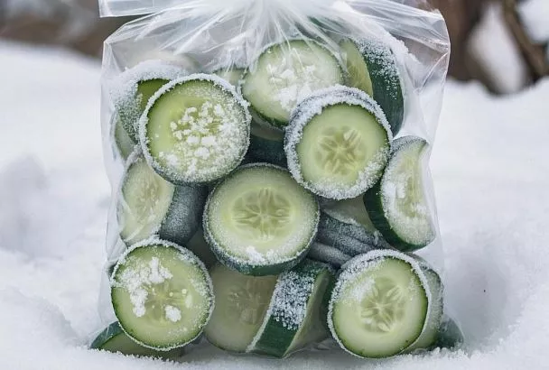 Заморозьте огурцы на зиму для идеального салата: хрустальные ломтики лета