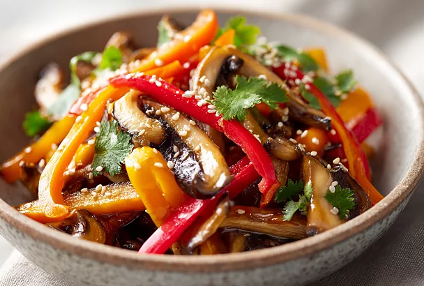 Азиатский салат из шитаки: простая заготовка и яркая подача