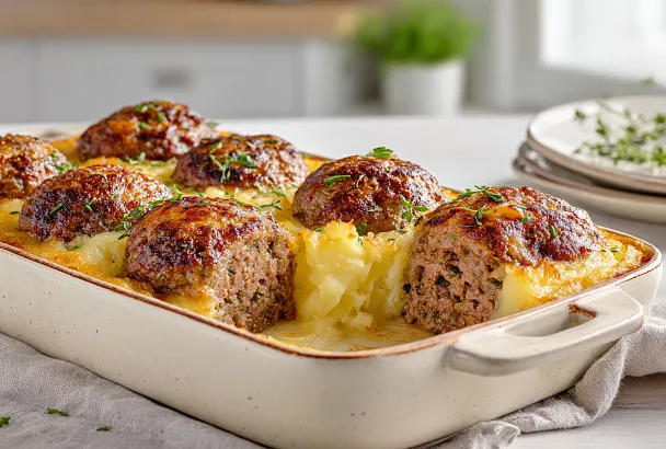 Котлеты в духовке с картофельной подушкой сочнее жареных: добавила хлеб в фарш, и мясо не сухое даже без соуса