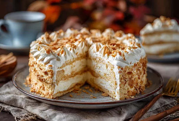 Торт «Коровка» — нежный десерт со вкусом любимых конфет