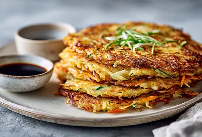 Овощные блинчики по-корейски: хрустящие, ароматные и готовятся за 15 минут