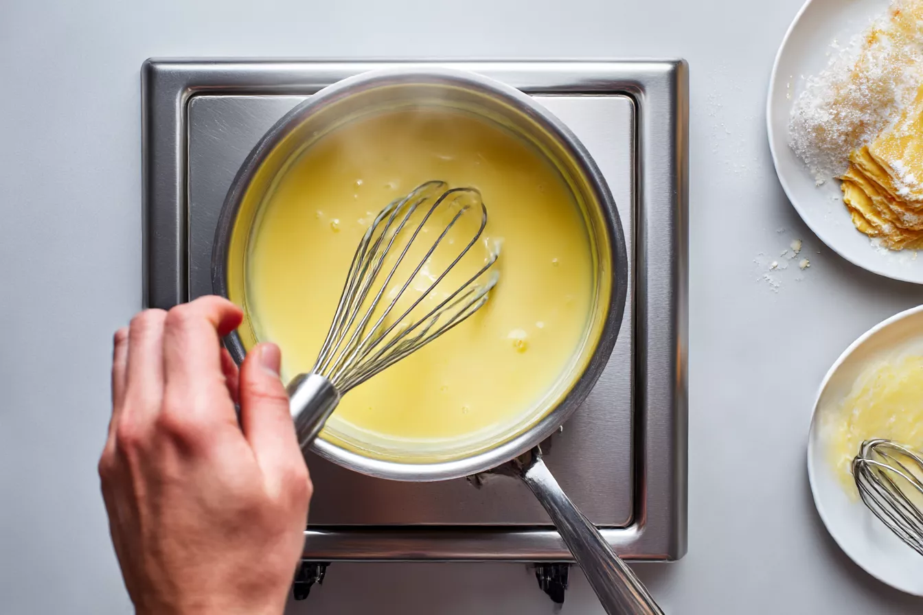 «Наполеон» без духовки и миксера: слоёное печенье и заварной крем