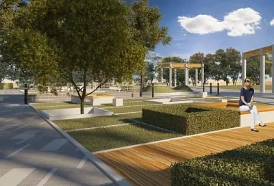 В Славянске-на-Кубани в рамках нацпроекта благоустраивают парк