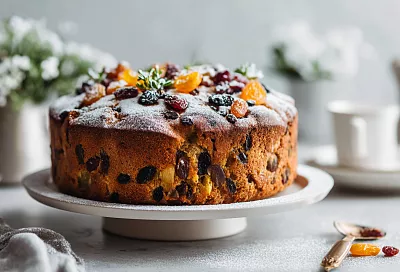 Рождественский кекс стал невероятно сочным: сухофрукты в коньяке настоялись, и аромат покорил всех