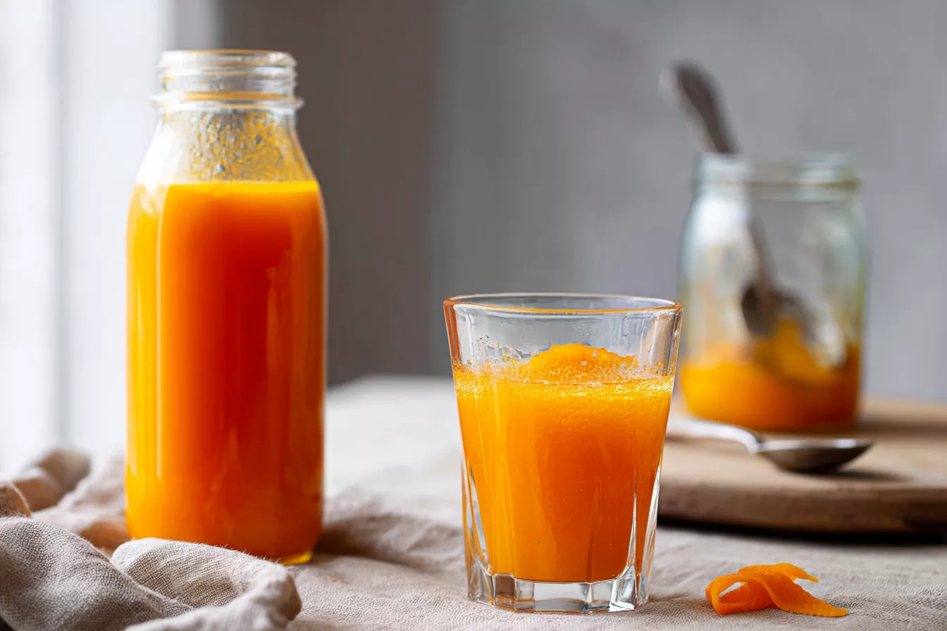 Тыквенный сок с курагой: яркий осенний напиток на зиму и «просто попить»