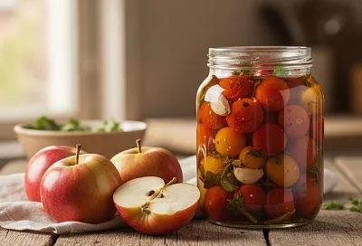 Помидоры без уксуса: проверенный рецепт с яблочным соком на зиму