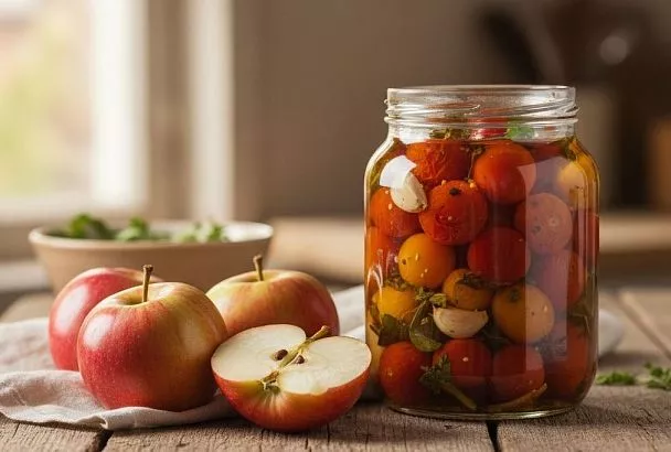 Помидоры без уксуса: проверенный рецепт с яблочным соком на зиму