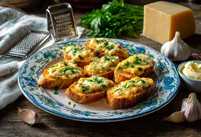 Натираю сыр с чесноком и мажу на гренки — закуска улетает за минуту!