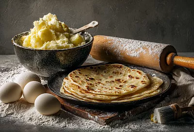 Картофельные лепёшки с сыром (ленивые хычины)