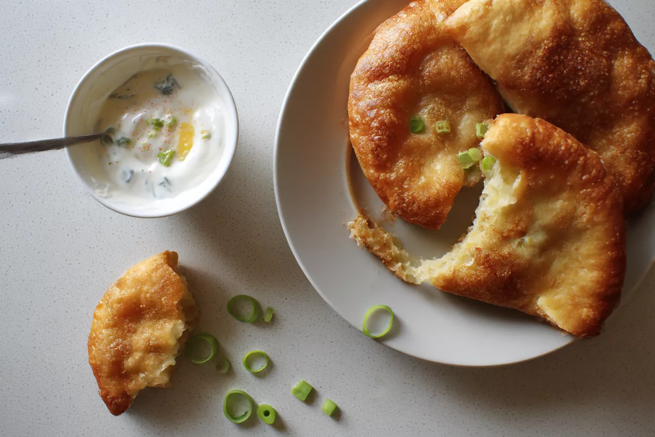 Ленивые пирожки с луком и яйцом за 25 минут