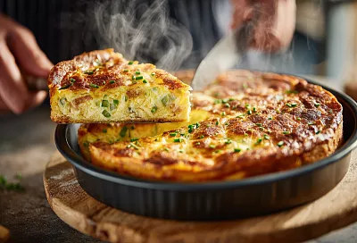 Заливной пирог с яйцом и зелёным луком — альтернатива «тем самым» пирожкам