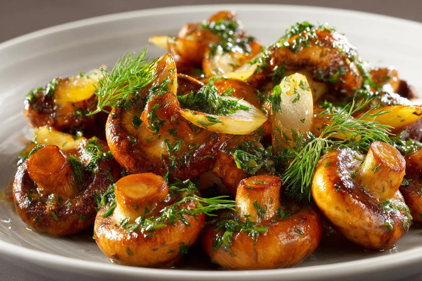 Жареные шампиньоны с луком и чесноком: ароматные и очень вкусные