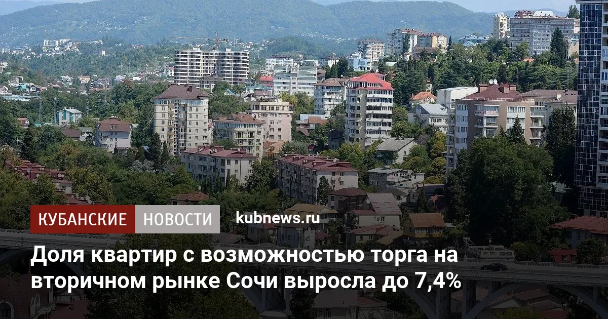 Доля квартир с возможностью торга на вторичном рынке Сочи выросла до 7,4%