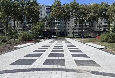 Парк в Белореченске благоустраивают по нацпроекту: работы планируют завершить до конца года