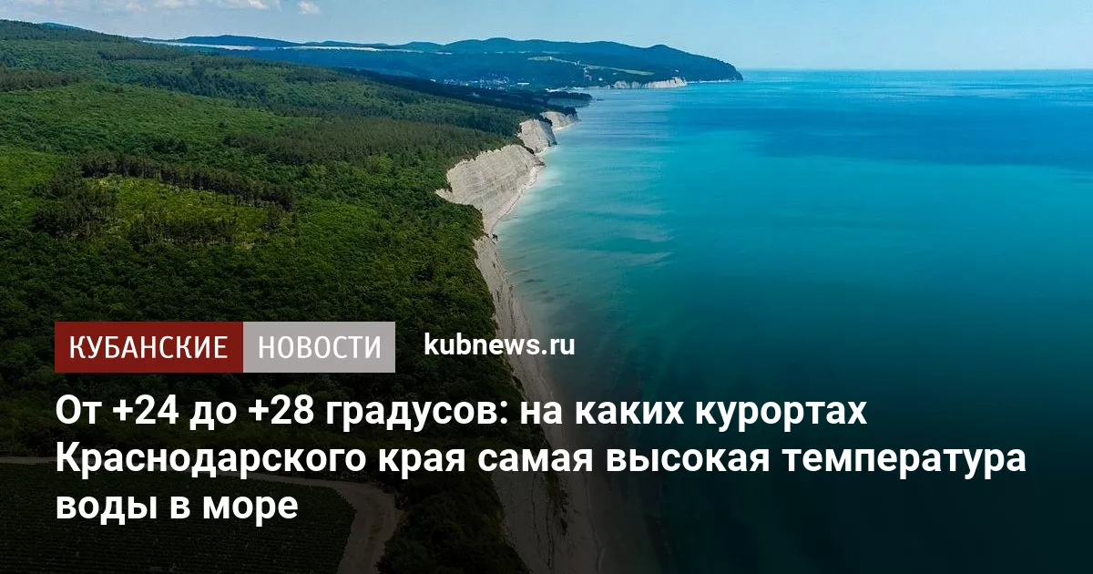 От +24 до +28 градусов: на каких курортах Краснодарского края самая высокая температура воды в море