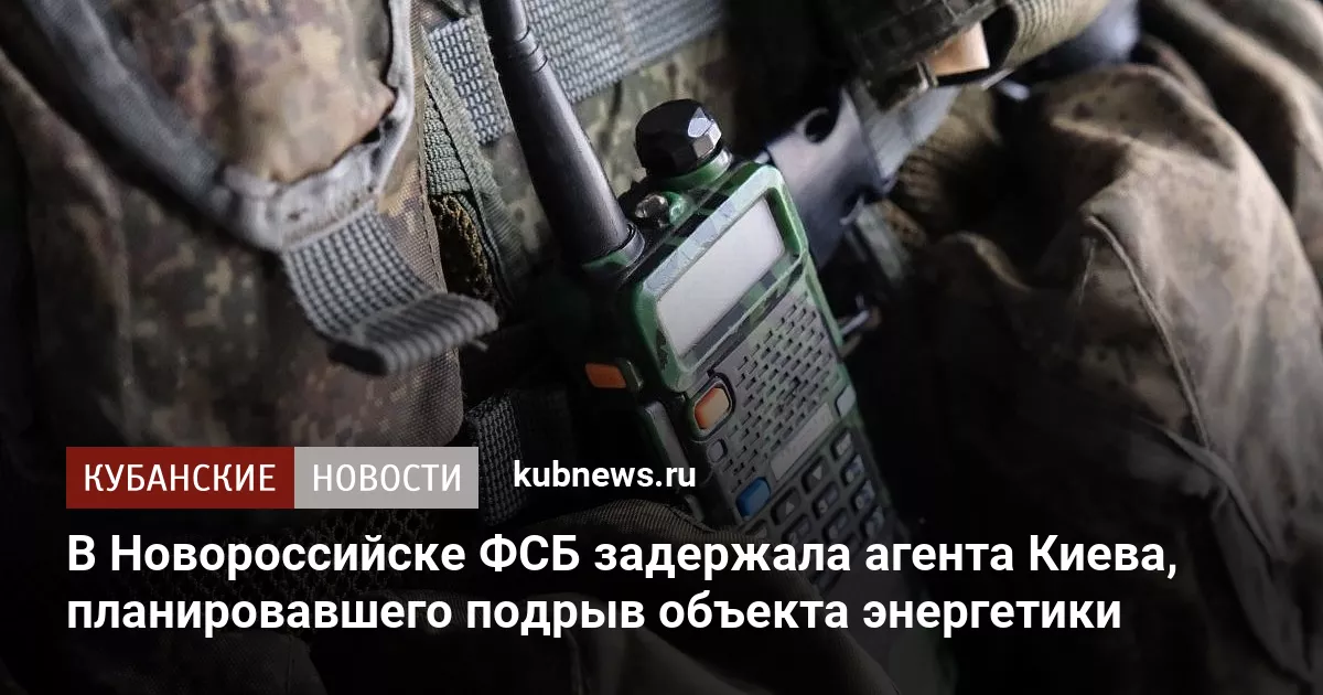 В Новороссийске ФСБ задержала агента Киева, планировавшего подрыв объекта энергетики