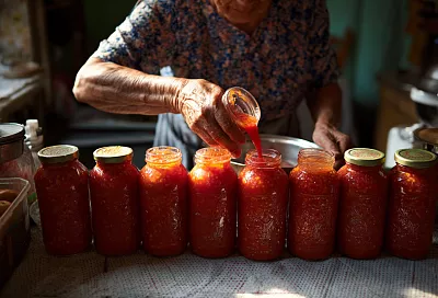 «Огонёк» без варки: яркий томатно-чесночный соус на зиму