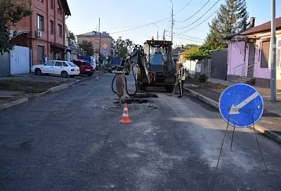 Улицу Чкалова в Краснодаре ремонтируют в рамках нацпроекта