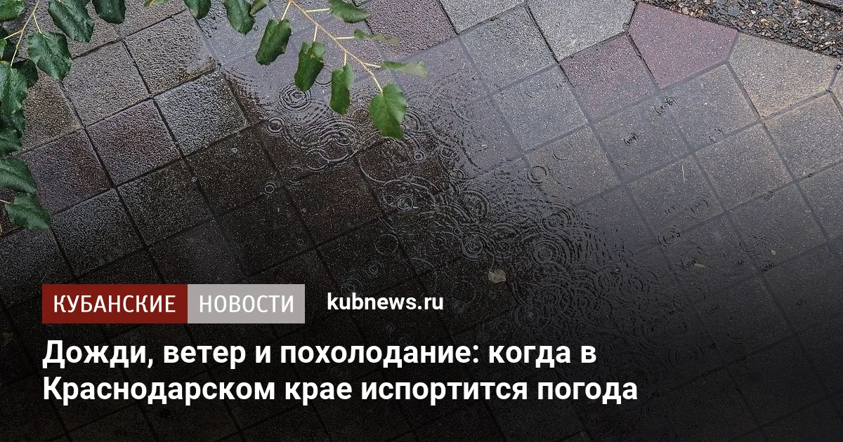 Дожди, ветер и похолодание: когда в Краснодарском крае испортится погода