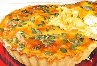Пирог с курицей и тыквой — бездрожжевое тесто, которое тает во рту. Лучше курника