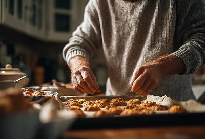 Творожное печенье с яблоками: быстрый рецепт за 5 минут
