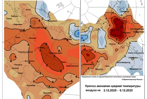 Сильные осадки на Кавказе, шторм на Камчатке, морозы в Сибири: что ждёт Россию в декабре
