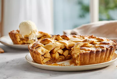 Яблочный пирог с карамелизованными яблоками: хрустящий и сочный за 30 минут