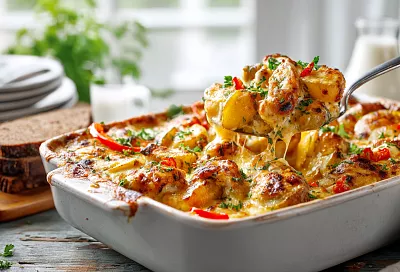 Беру картошку и курицу, запекаю в духовке: простая и очень вкусная запеканка на всю семью
