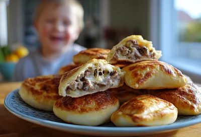 Картофельные пирожки с мясом и грибами: нежные и очень сочные