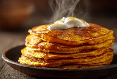 Тыквенные блинчики – нежные, тают во рту, заварное тесто, которое не рвется