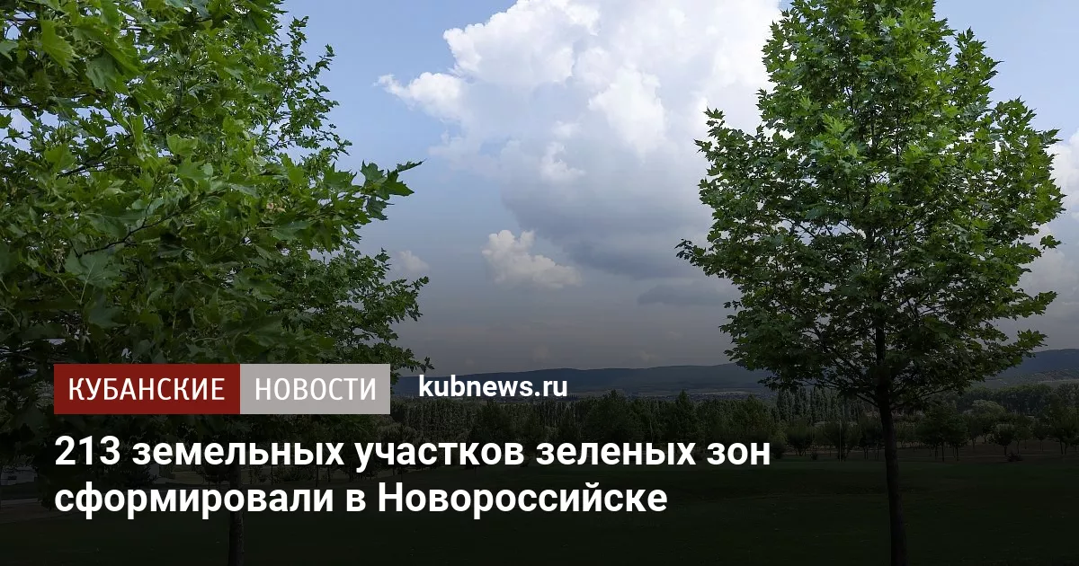213 земельных участков зеленых зон сформировали в Новороссийске