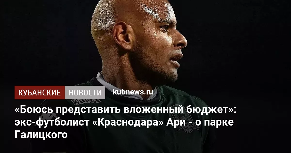 «Боюсь представить вложенный бюджет»: экс-футболист «Краснодара» Ари - о парке Галицкого