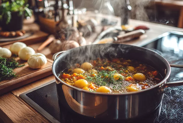 Гороховый суп с копчёной курицей: ароматная бомба для души и тела