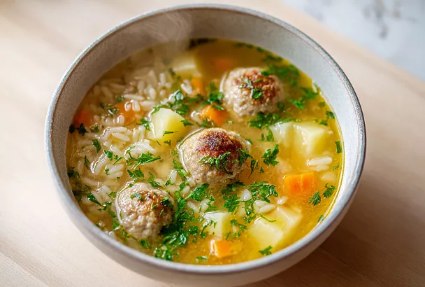 Варю этот рисовый суп с фрикадельками каждую неделю: простой, ароматный и очень вкусный