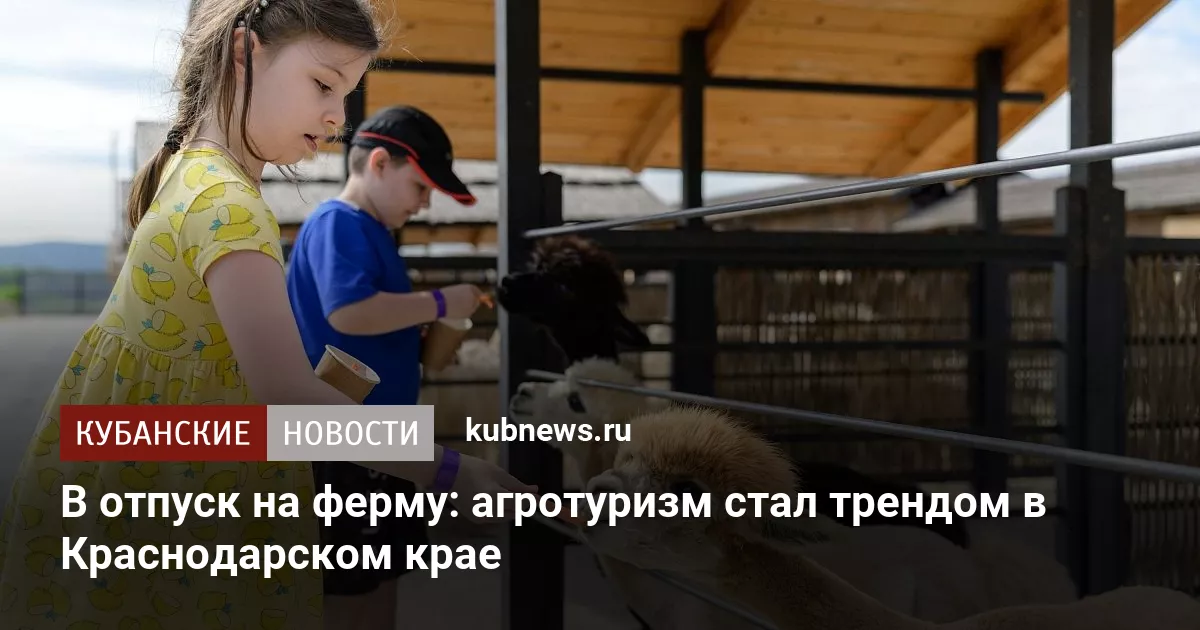 В отпуск на ферму: агротуризм стал трендом в Краснодарском крае
