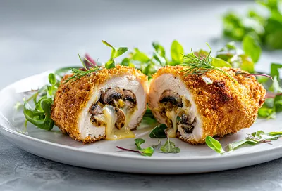 Куриные котлеты с начинкой: хрустящие снаружи и сочные внутри