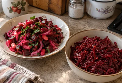 Из одной свёклы готовлю сразу два салата: вкус совершенно разный, а продукты самые простые