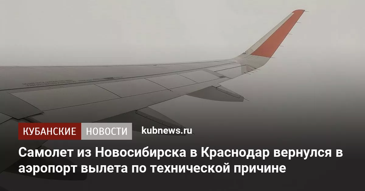 Самолет из Новосибирска в Краснодар вернулся в аэропорт вылета по технической причине