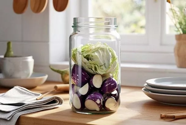 Баклажаны кусочками с капустой на зиму: простой рецепт от дачницы