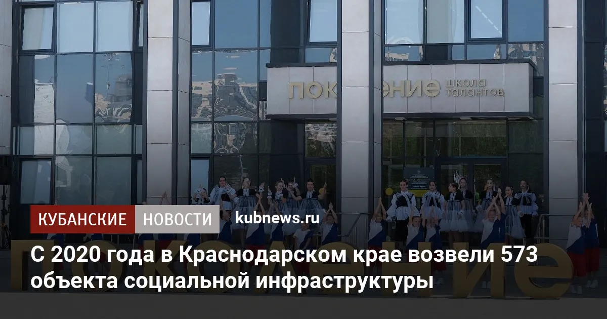 С 2020 года в Краснодарском крае возвели 573 объекта социальной инфраструктуры