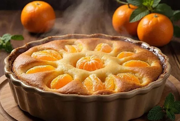 Шарлотка, с ароматом Нового года: мандарины сделают любимый пирог еще нежнее и сочнее