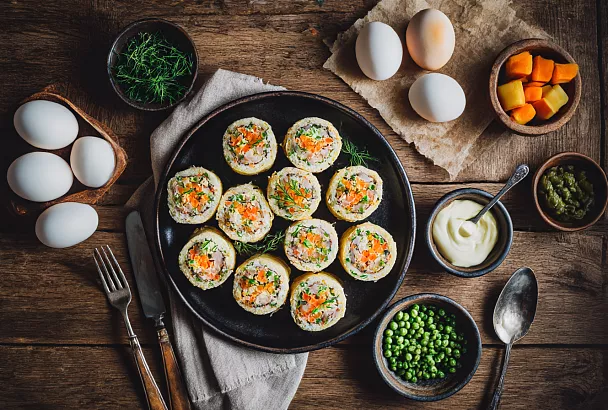 Оливье-рулет: тренд новогоднего стола из самого обычного салата