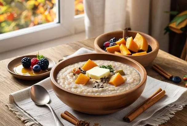 Осенний уют в каждой ложке: молочная каша с рисом и тыквой