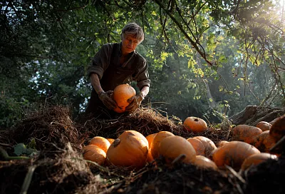 Тыква, которая набирает сладость на компосте