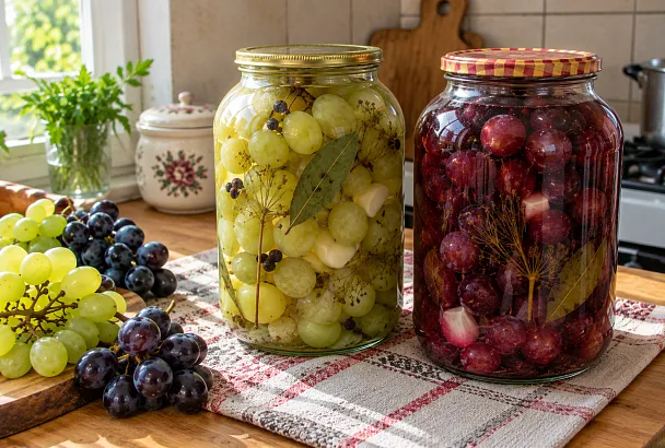 Маринуем виноград со специями и горчицей: закуска выходит кисло-сладкой и пикантной