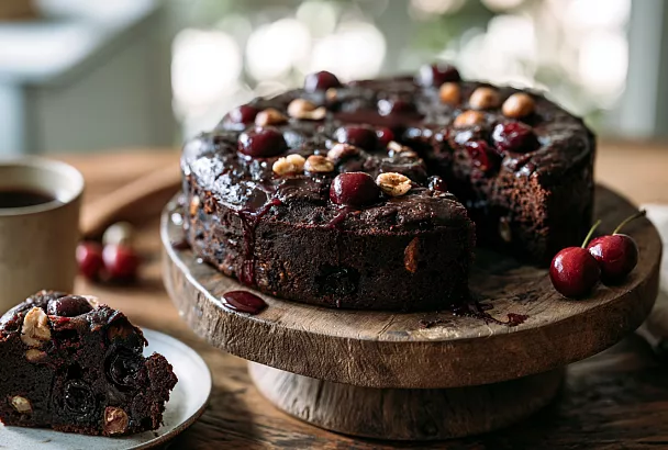 Готовлю королевский вишнёвый шоколадный пирог — сочно, вкусно и очень быстро